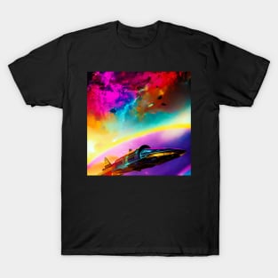 Spaceship Exploring the Vast Universe T-Shirt